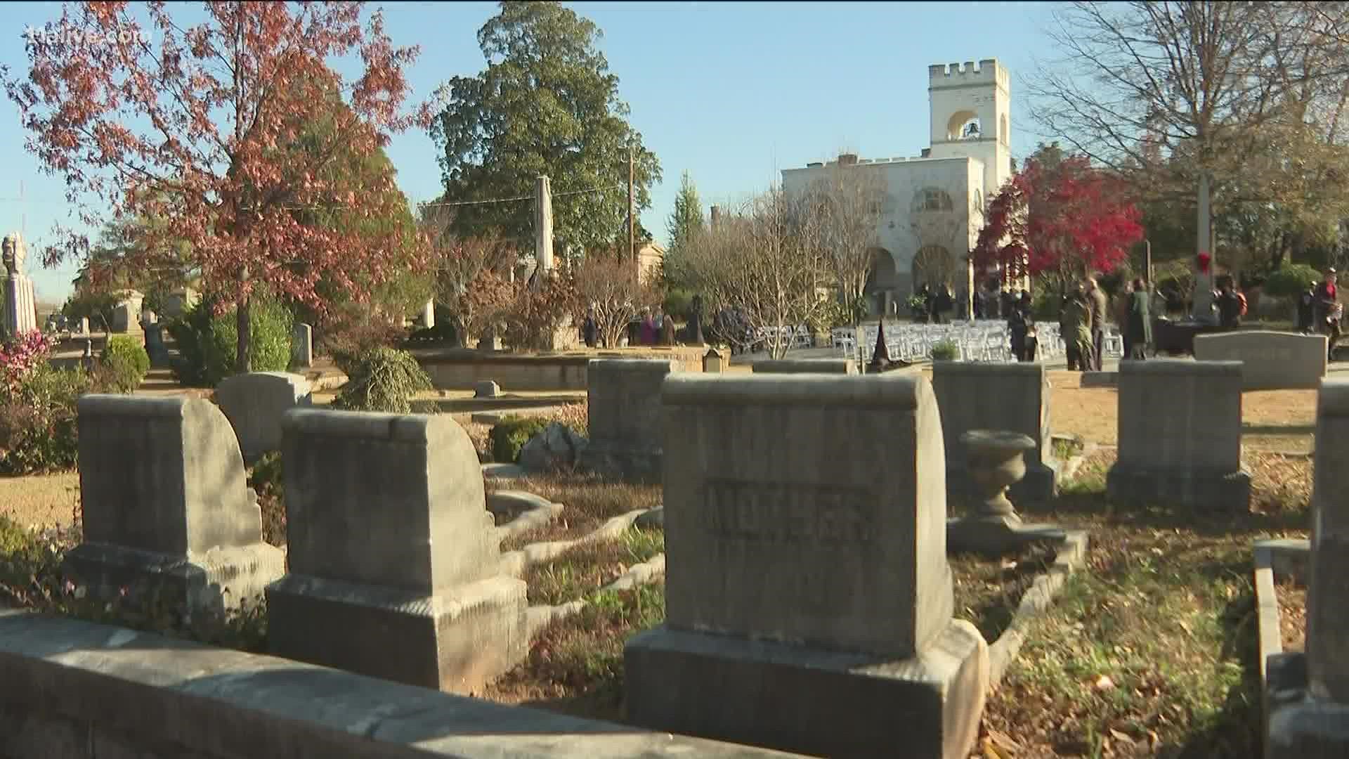 Oakland Cemetery serves as the final resting place for over 70,000 Georgians.