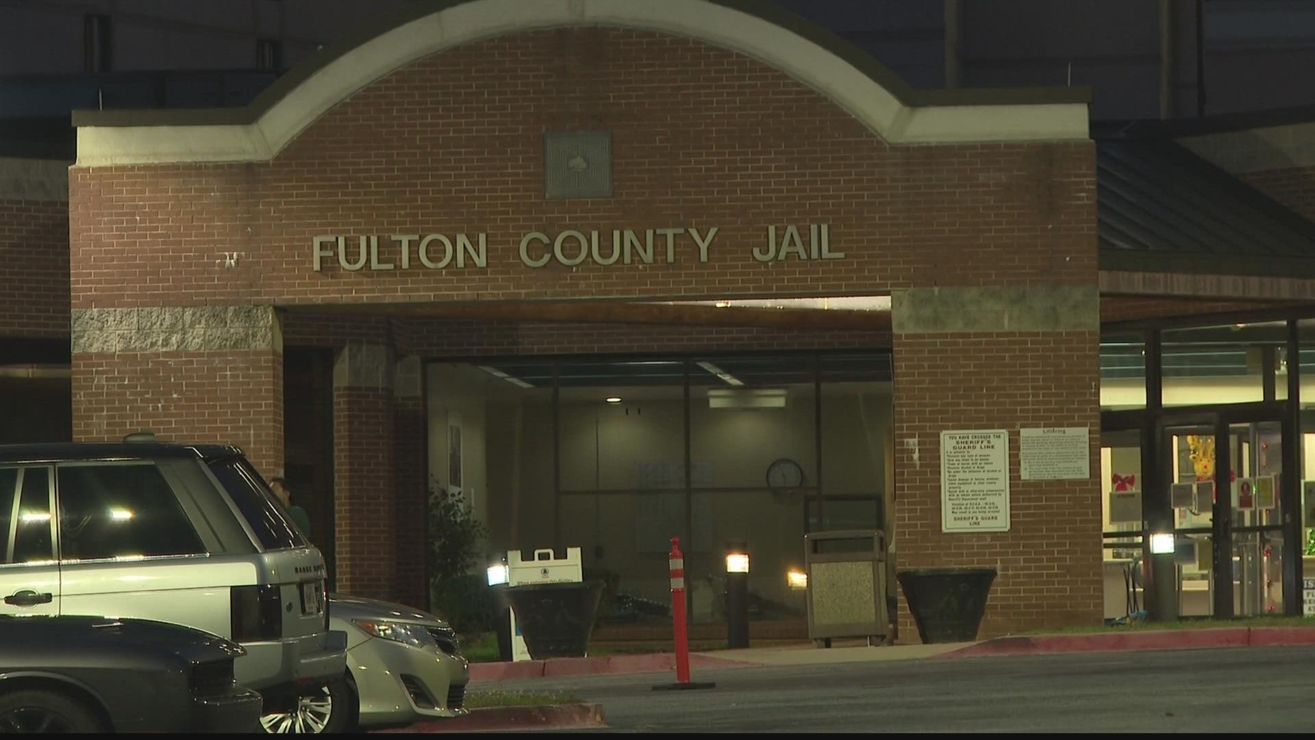 A detention officer at the Fulton County Jail was saved from a brutal attack.