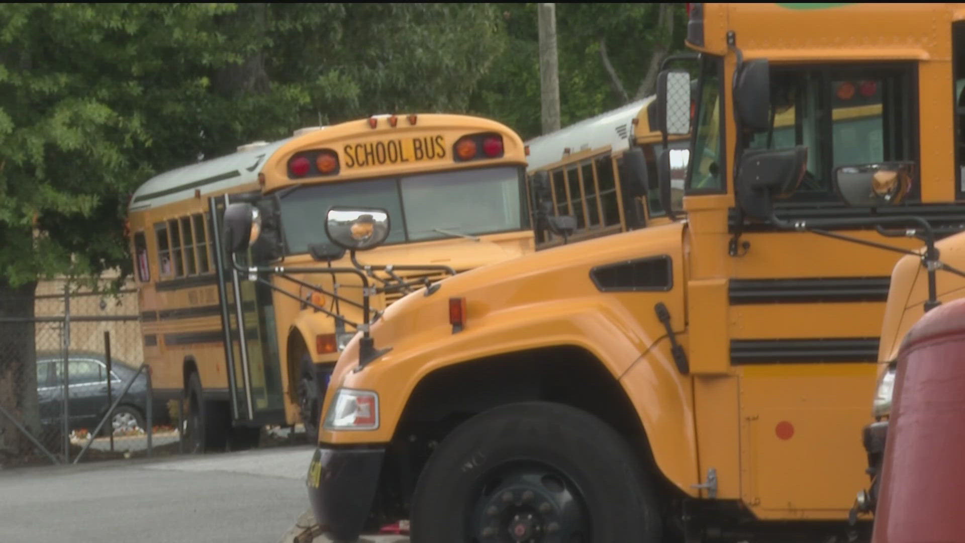 Hundreds of school buses are undergoing inspections ahead of the new school year in Marietta. 