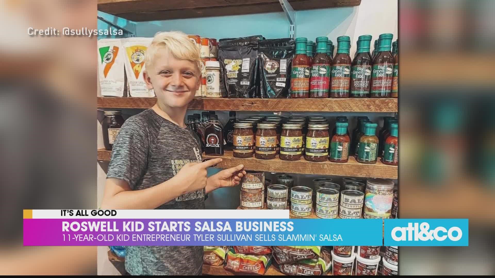 11-year-old Tyler Sullivan started his own booming salsa business when he had to pay back his parents for too many gaming charges.