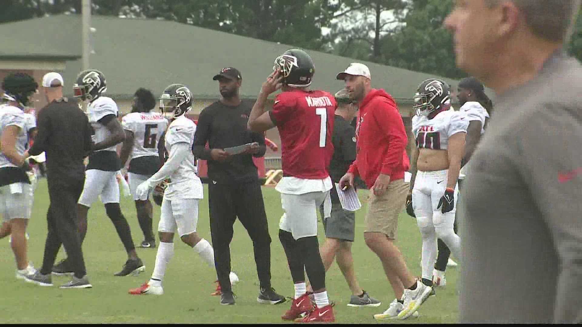 Competition, competition, competition. That is the theme of Falcons Training Camp in Flowery Branch.