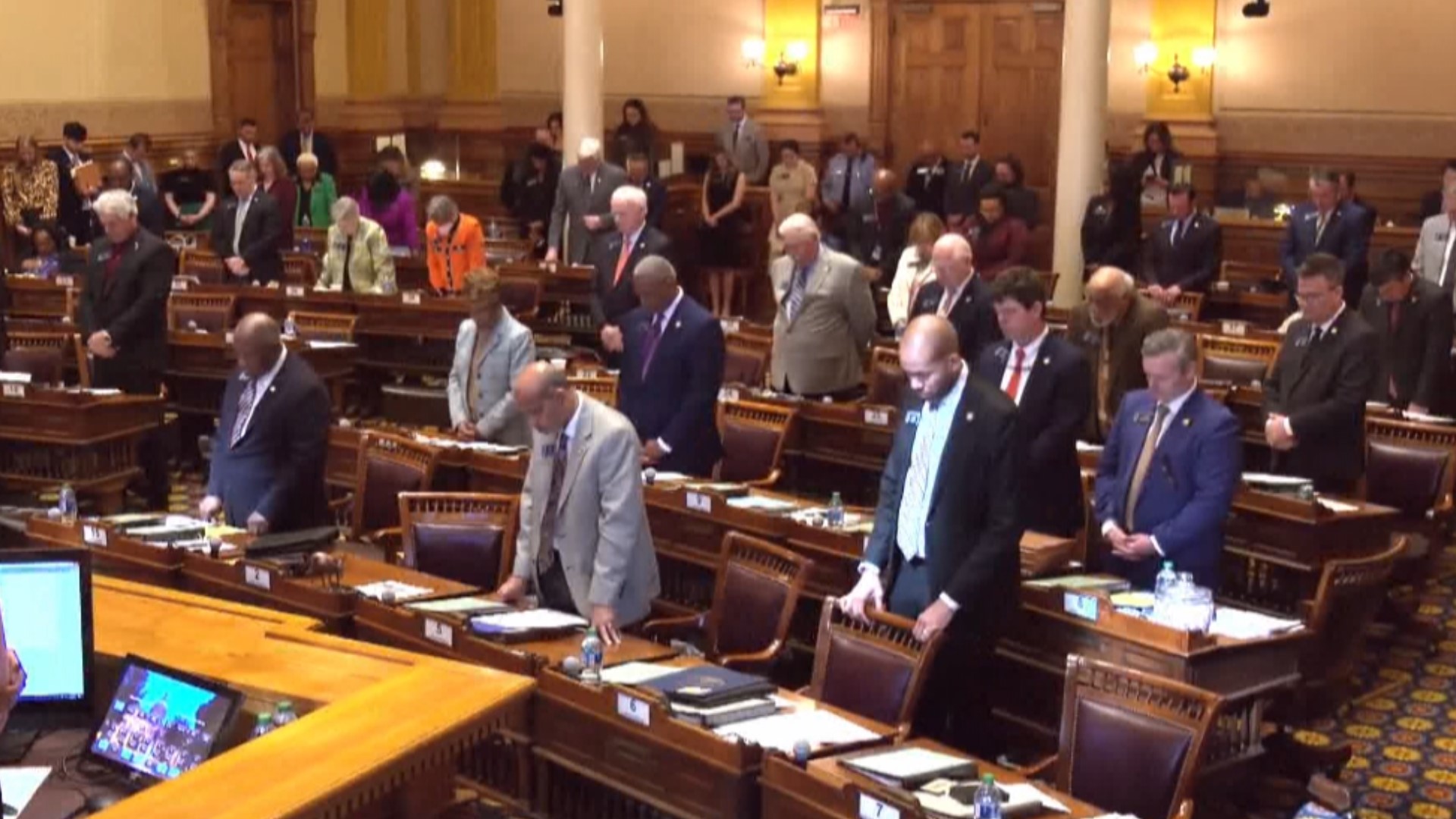 Lawmakers on Wednesday gathered to hold a moment of silence for the UGA student killed last month.