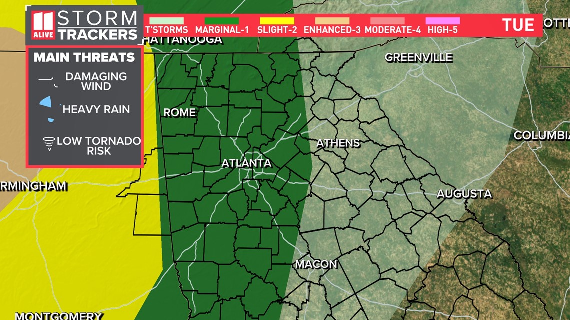 Georgia weather metro Atlanta thunderstorm timeline tonight - Vimarsana News