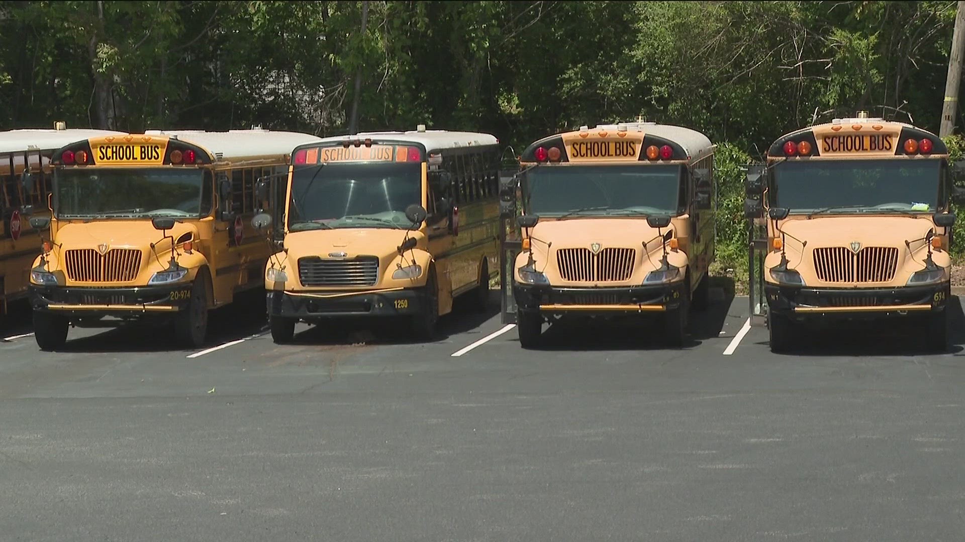 School district leaders hope the buses will reduce the fleet's carbon footprint.