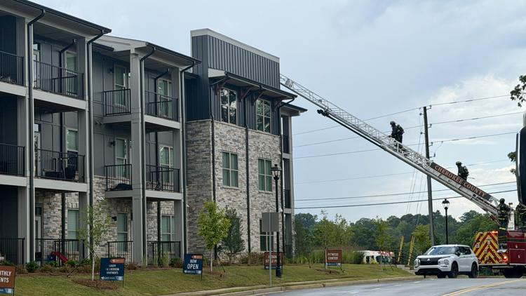 Fire crews battle fire at Cherokee County apartment complex