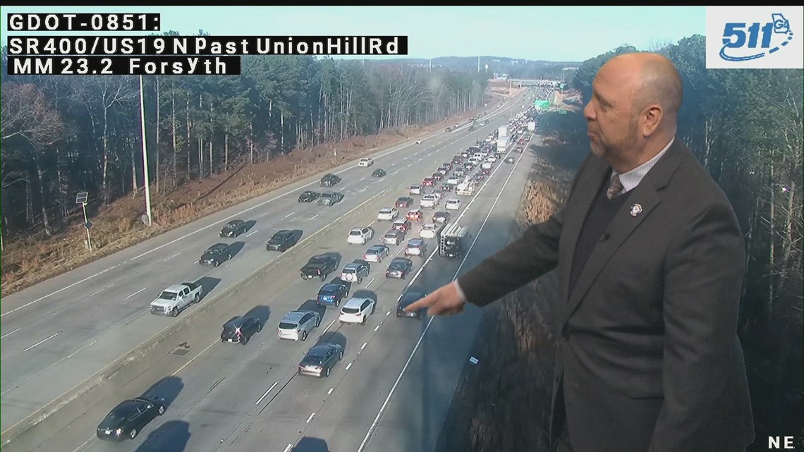 All lanes blocked on GA 400 north in Fulton County after crash ...