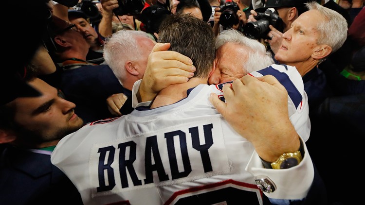 New England Patriots tight end Rob Gronkowski (87) takes a Tom Brady for 53  yards and a touchdown in the first quarter at the Mercedes-Benz Superdome  in New Orleans September 17, 2016.