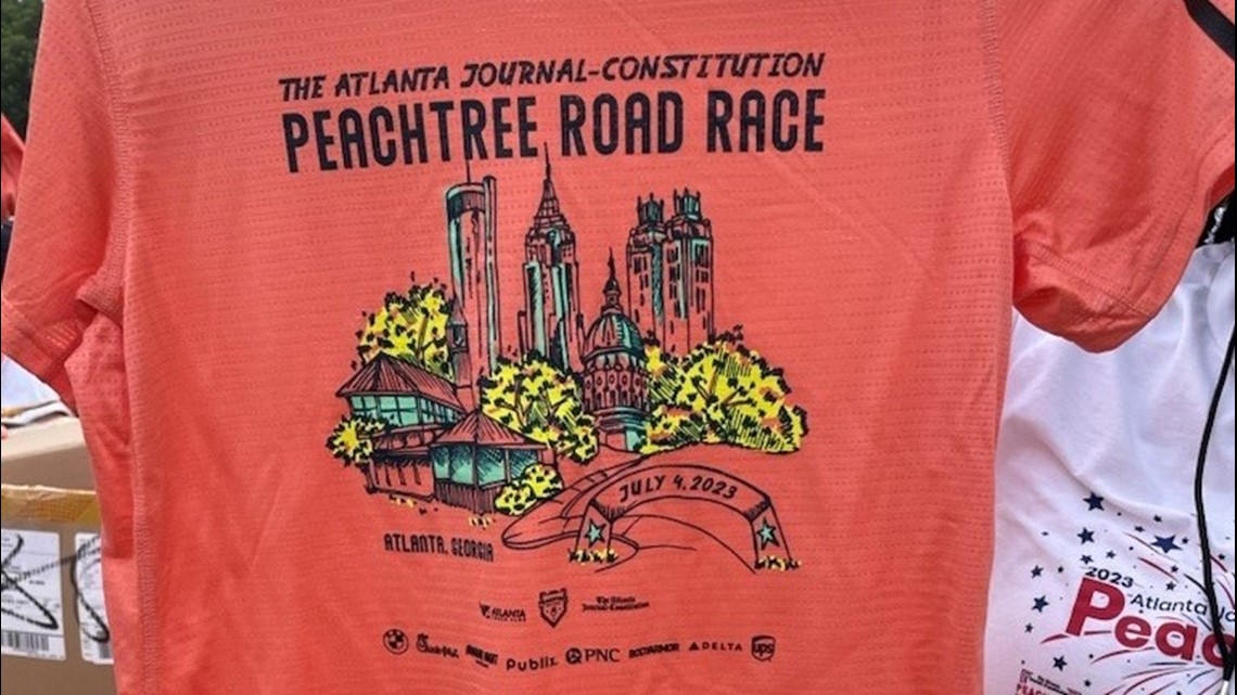 2023 AJC Peachtree Road Race T-shirt design | 11alive.com