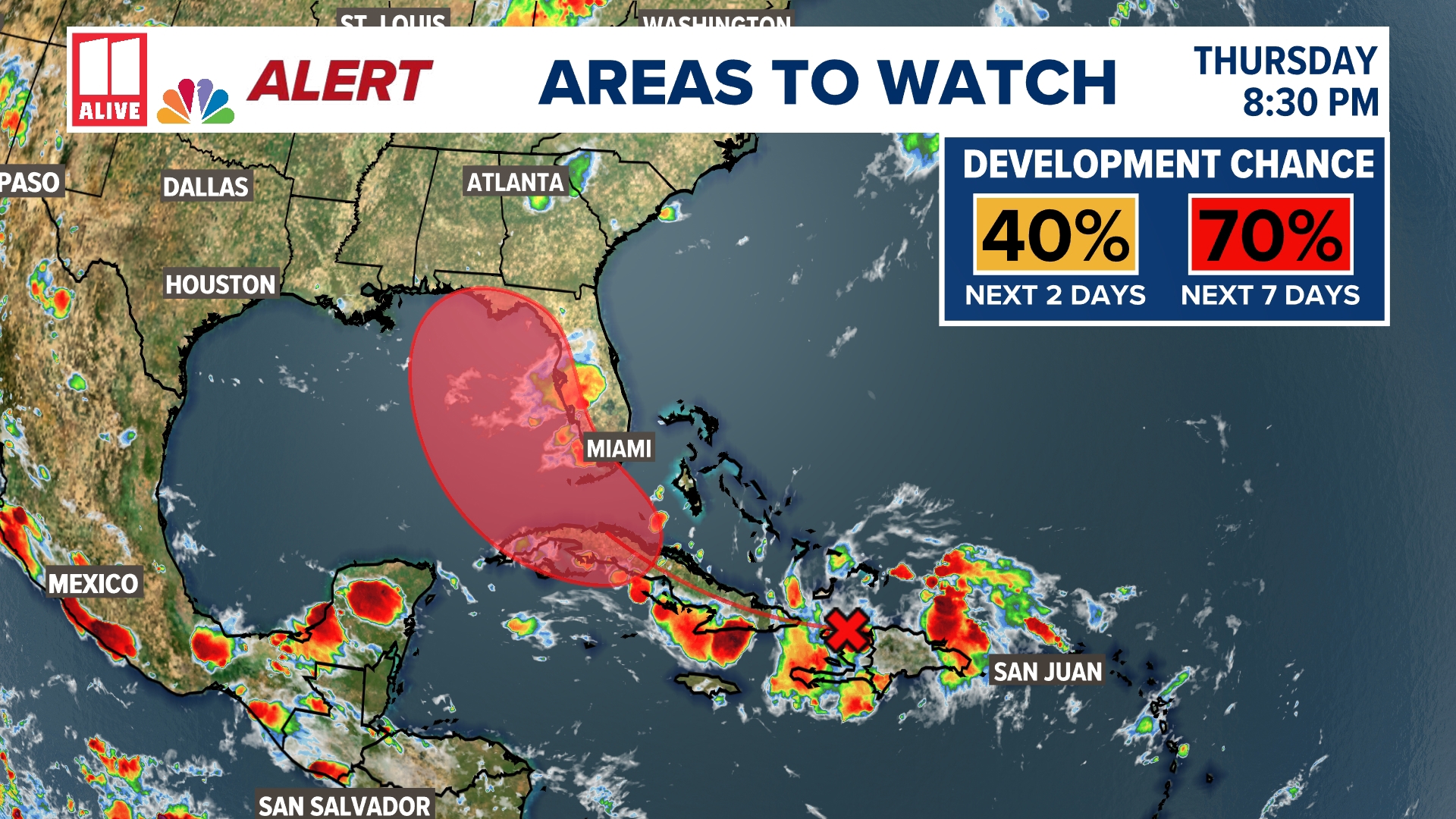 Tracking potential tropical system