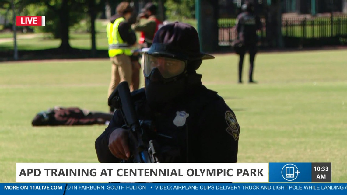 APD holds training exercise at Centennial Olympic Park | 11alive.com