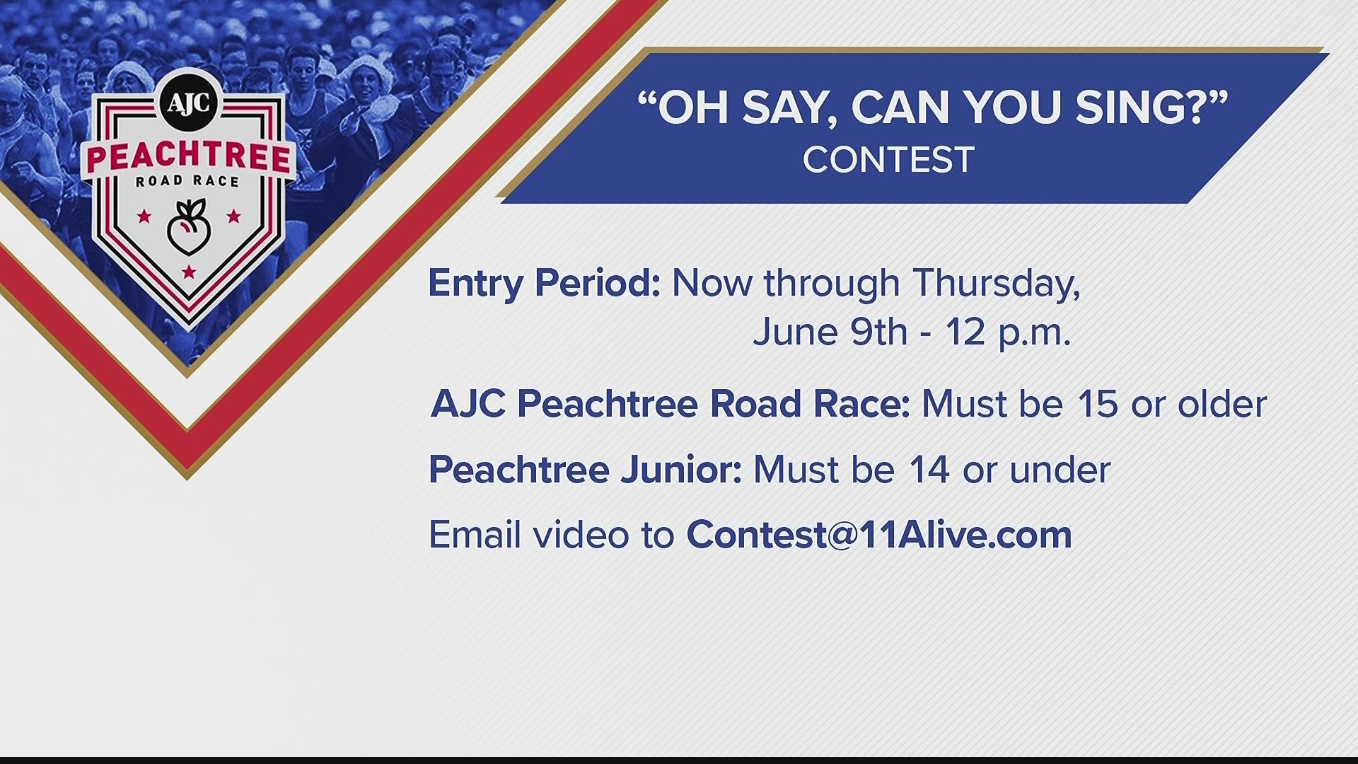 Enter the 'Oh Say Can You Sing?' national anthem contest! And you could perform the national anthem at the start line of the world's largest 10k.