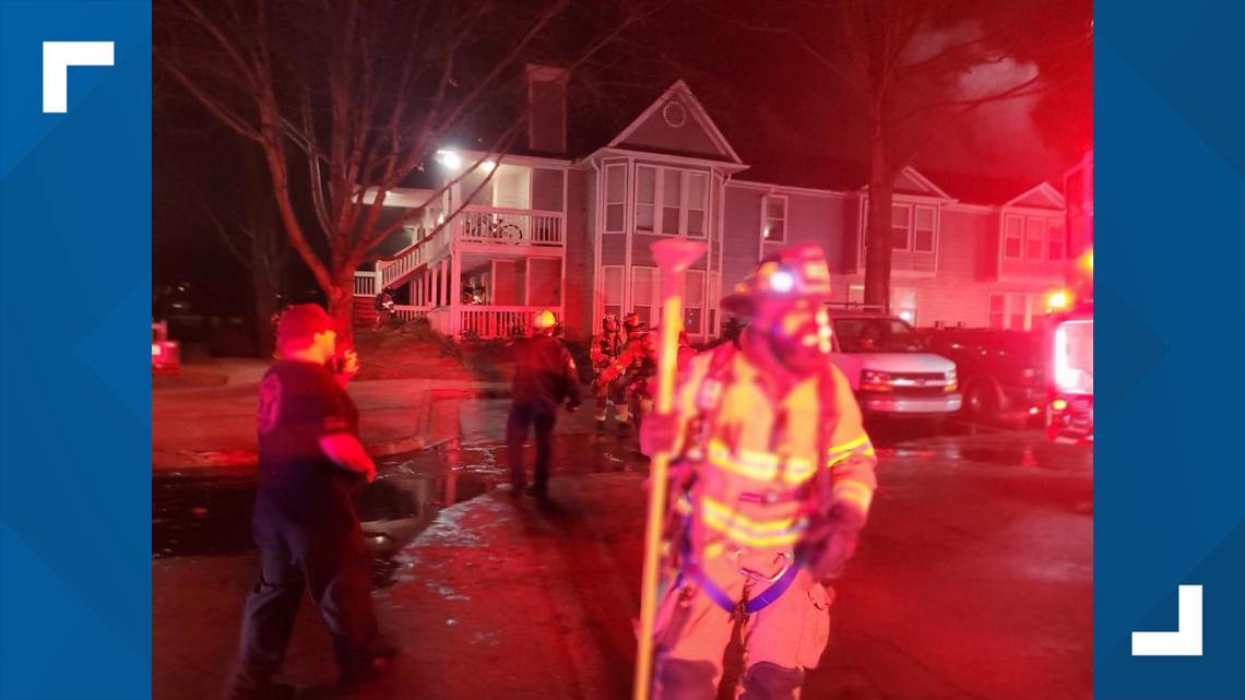 Alpharetta apartment fire Alpharetta Fire Department on scene