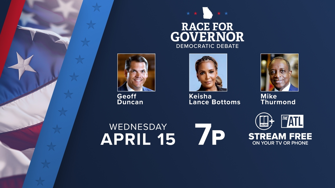 11Alive is hosting top Georgia Democrats in a gubernatorial statewide debate on April 15