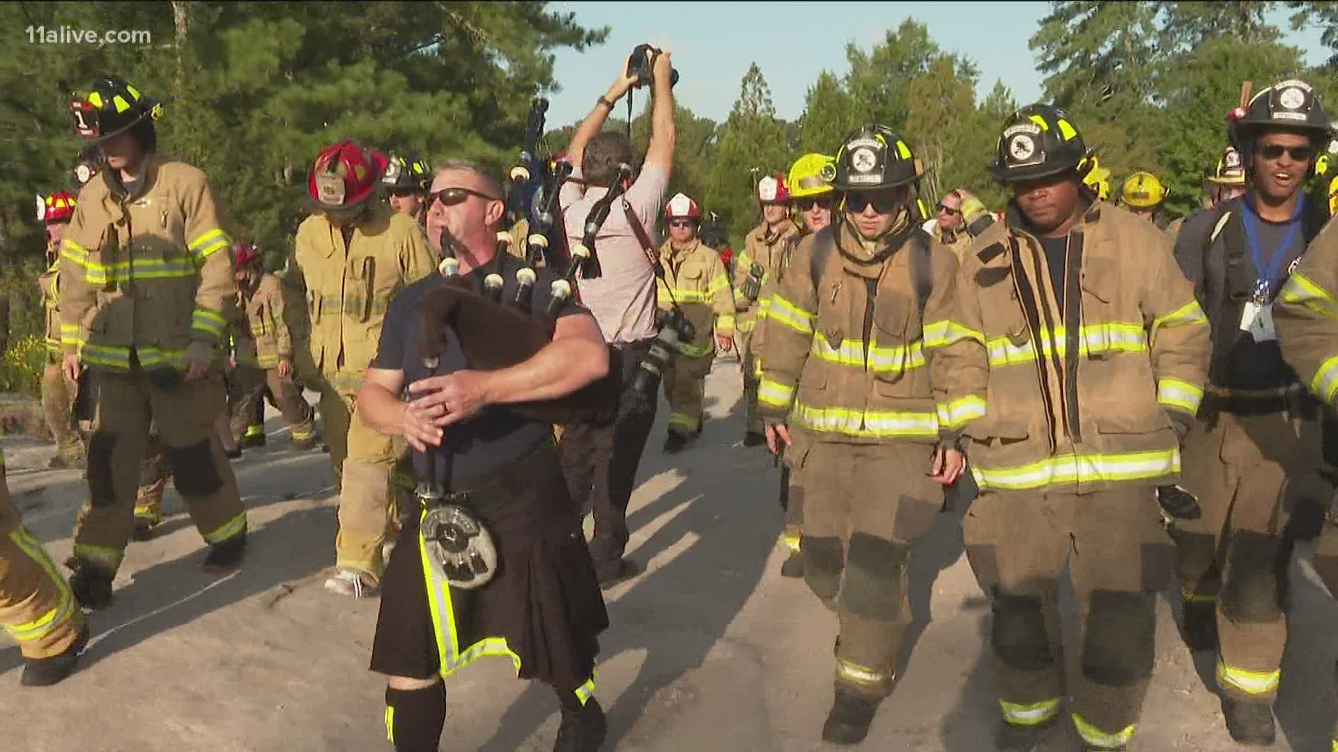 It started out with a prayer and moment of silence before an intense climb up to the top of Stone Mountain.