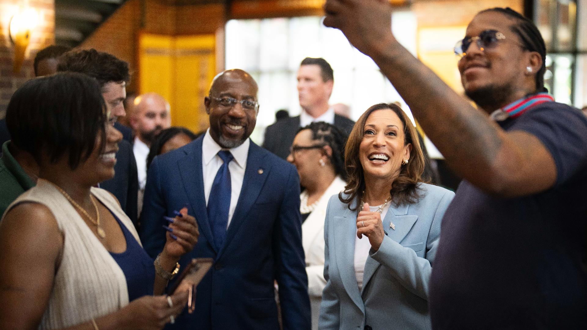 Paschal's is known for its soul food. Harris made a stop there before heading to a campaign rally in Atlanta