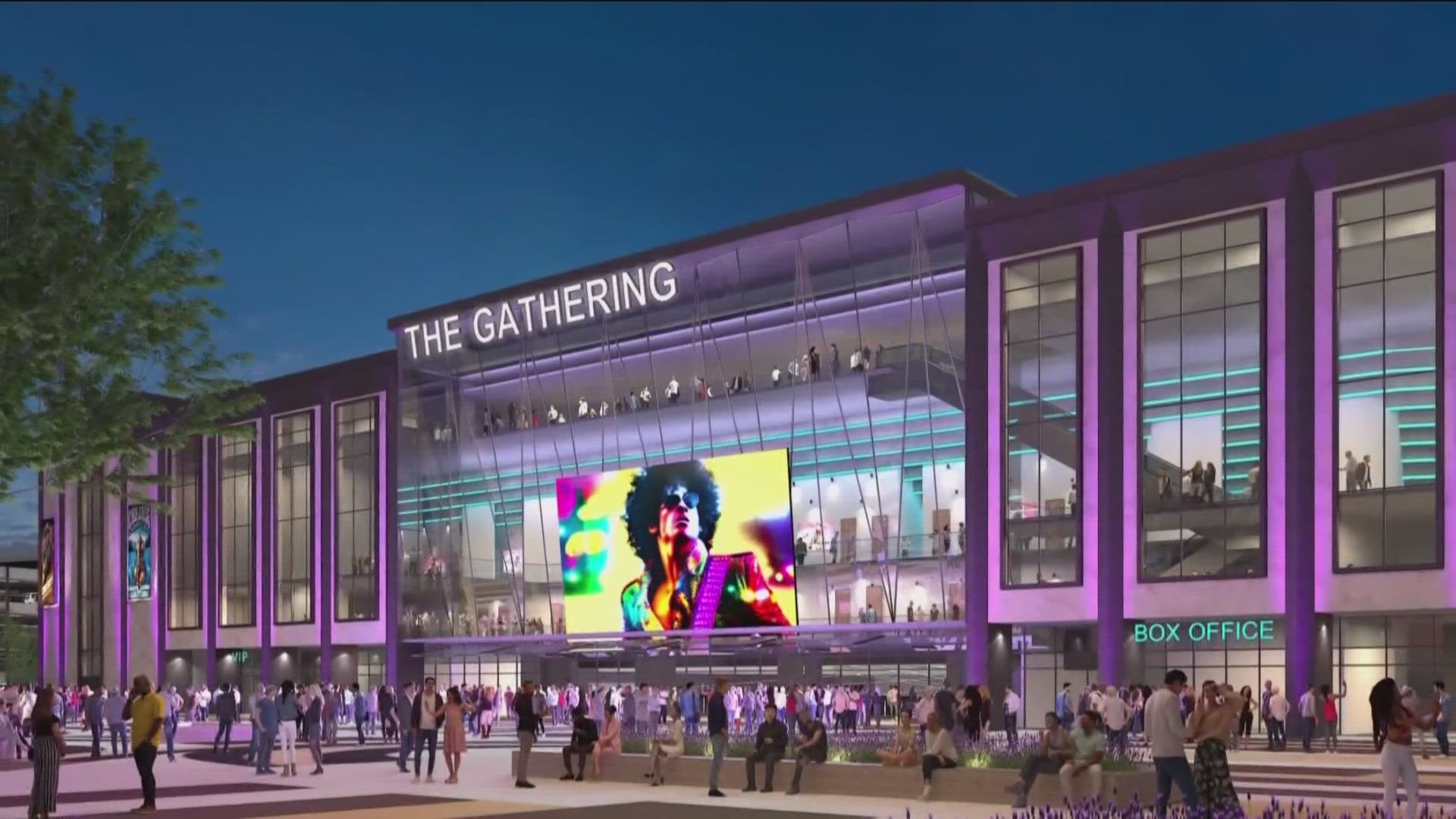 The multi-use development would include restaurants, shops and an arena for a team in the NHL.