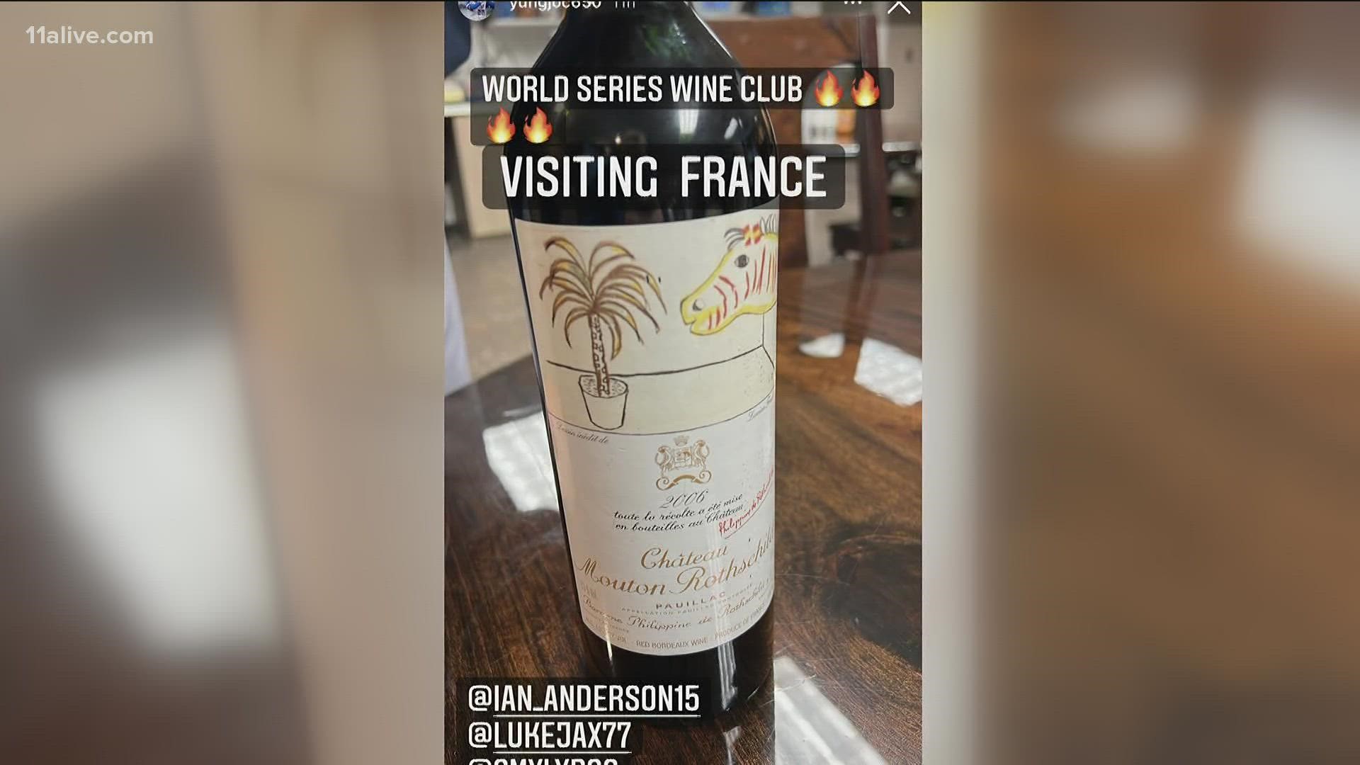 What started out as a collective effort among several Atlanta Braves players, the wine club is now a way for them to toast their wins.
