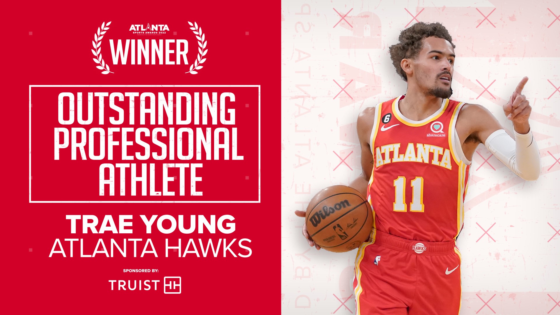 Trae Young Outstanding Professional Athlete Atlanta Sports Awards