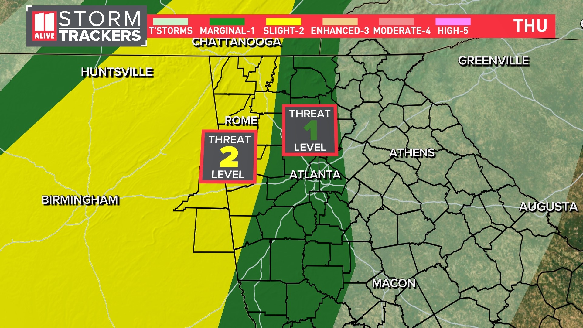 When storms could impact the Atlanta metro on Thursday