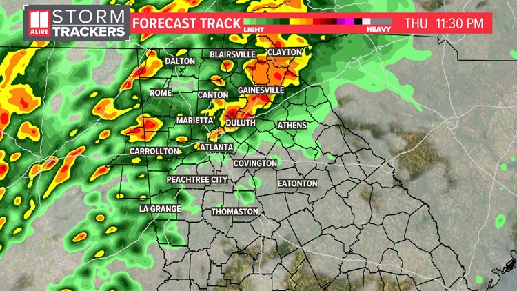 When storms could impact the Atlanta metro on Thursday | 11alive.com