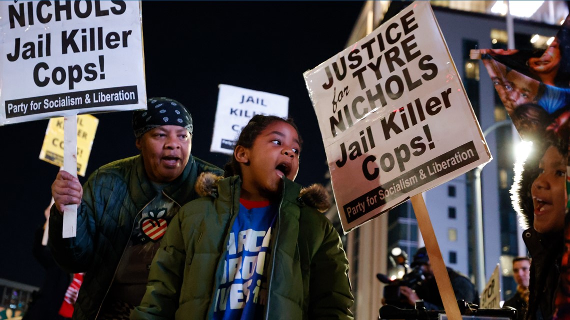 Photos: Protests in downtown Atlanta over beating death of Tyre Nichols ...