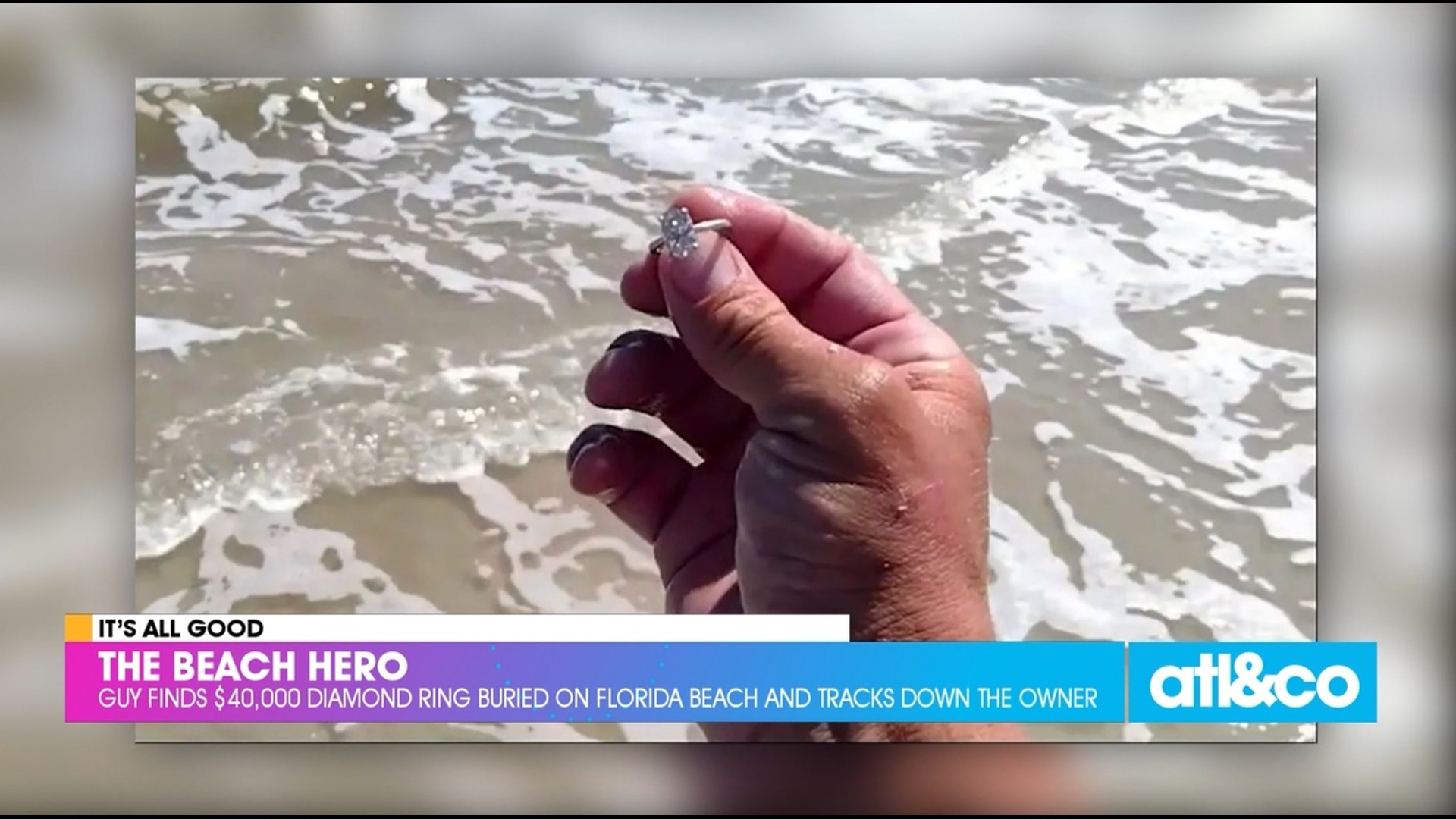 A Florida man found a $40,000 diamond ring buried on the beach and tracked down the owner.