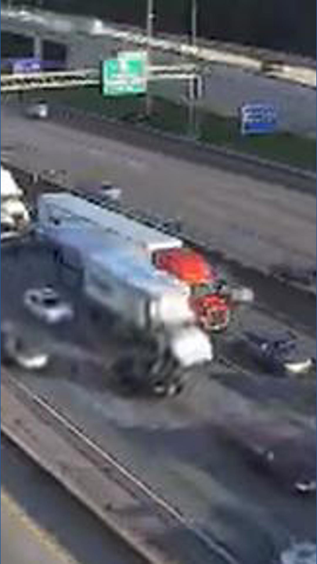 Lanes closed on I-75 northbound at mile marker 263 in Cobb County ...