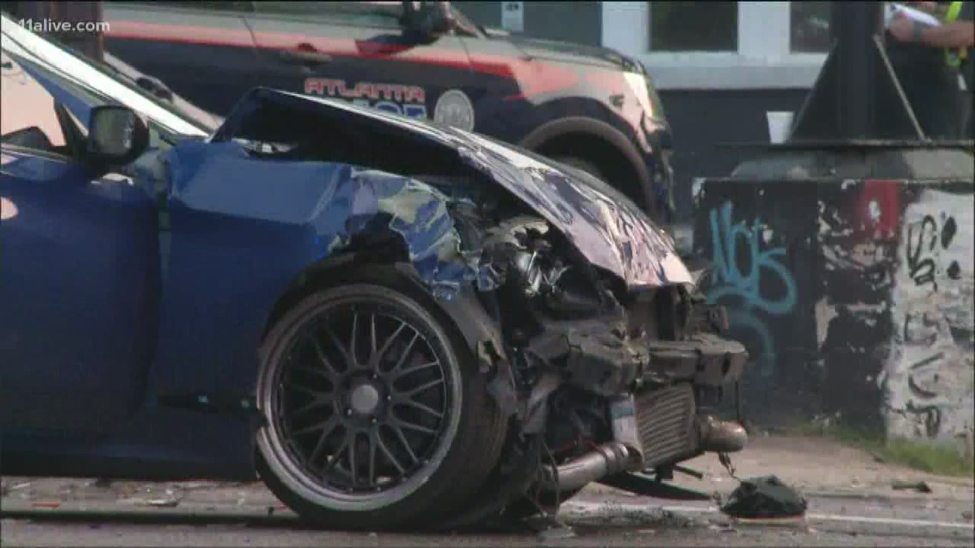 Two cars were involved in the accident at the intersection of Northside Drive at 10th Street.