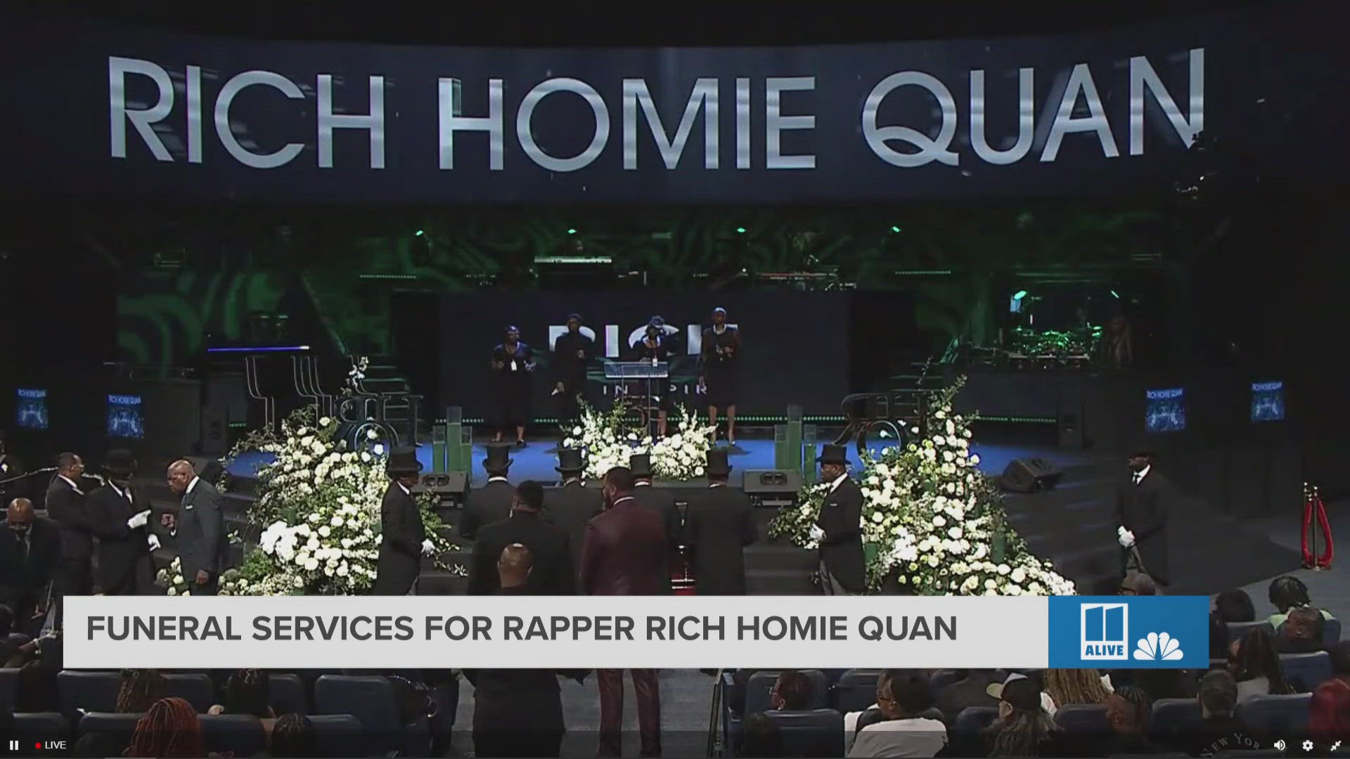 Loved ones gathered on Tuesday to say goodbye to Atlanta rapper Rich Homie Quan at a Celebration of Life ceremony.