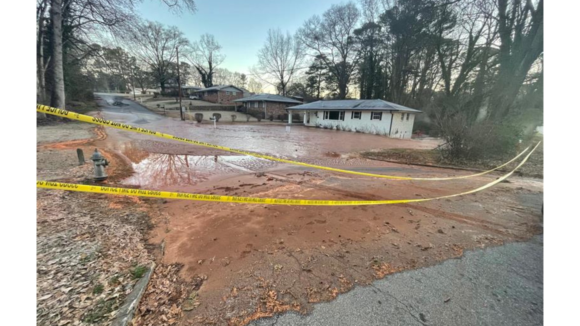 Water main break in unincorporated Decatur, DWM responding