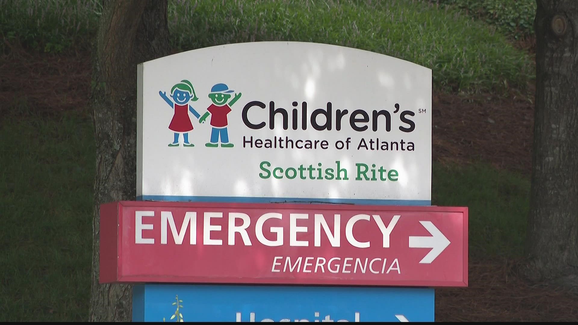 Children's Healthcare of Atlanta said they are placing a tent outside Scottish Rite to deal with the increase volume of patients they've seen as kids return to class