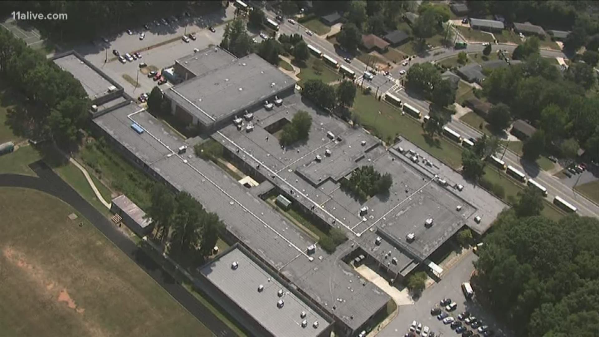 School officials say they searched one student after administrators believed they smelled like marijuana.
