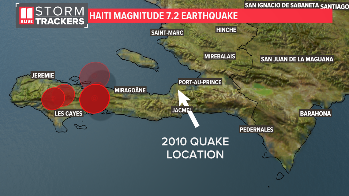 haiti earthquake world map
