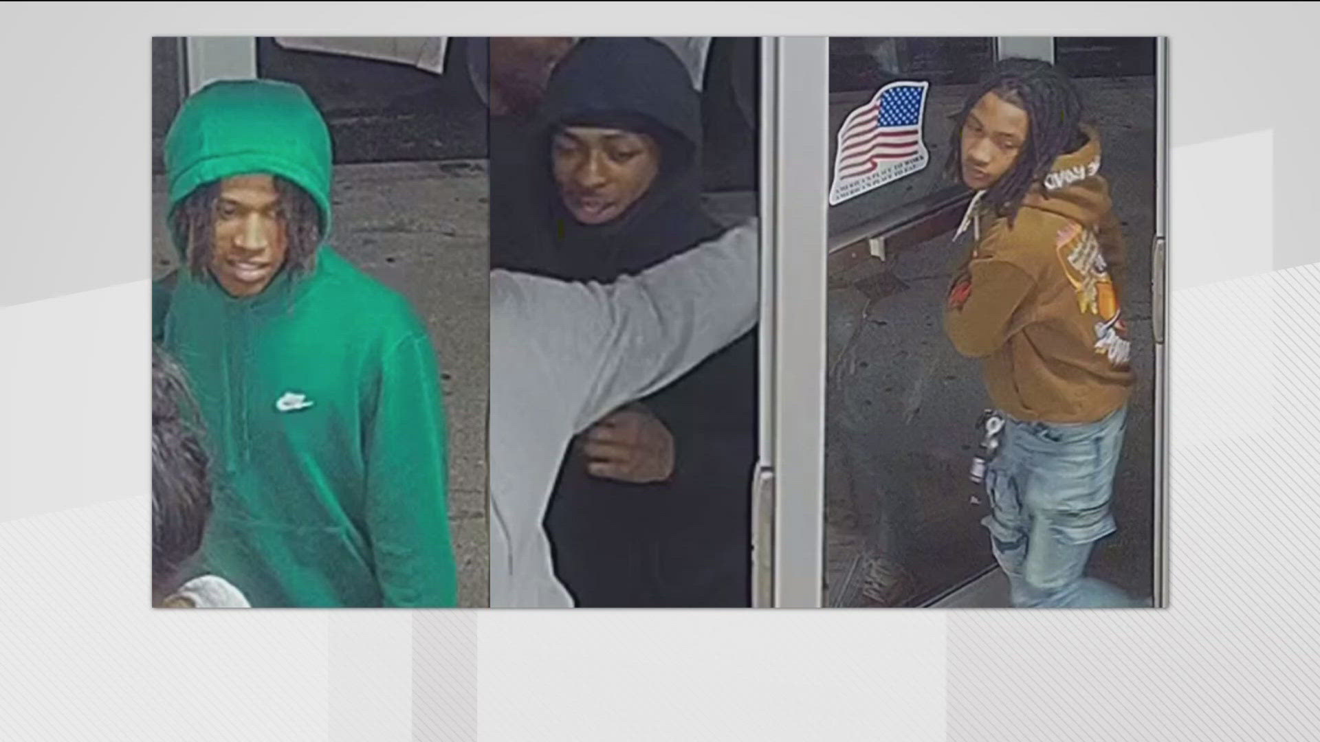 Police released photos on Wednesday of three persons of interest in the case.