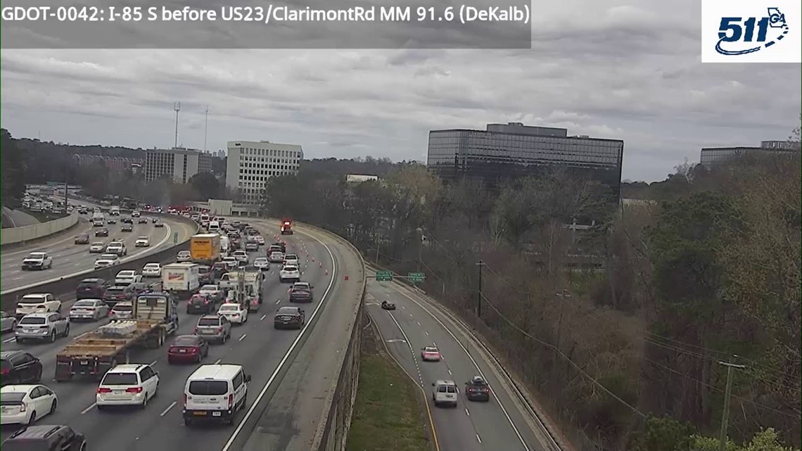 Atlanta traffic I-85 South lanes closed near Clairmont Road | 11alive.com