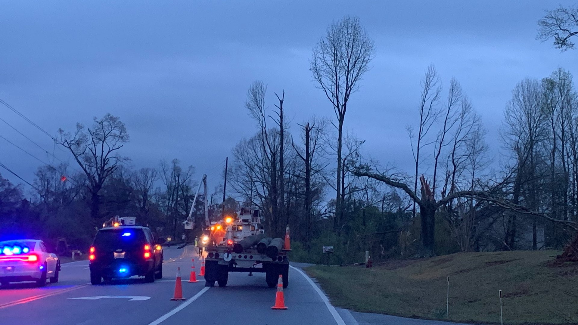 The person who died during severe weather in Coweta County was trapped by trees after having a medical emergency, Coweta County Fire Chief Pat Wilson said