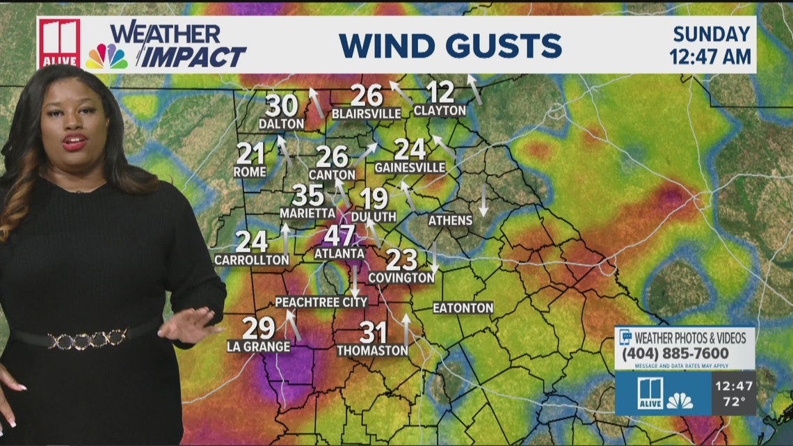 Tornado watch canceled for some north GA counties; winds and power outages remain