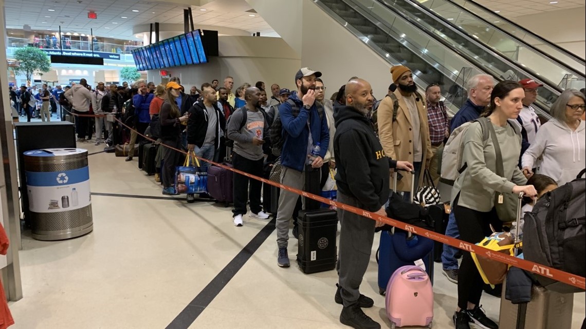 Atlanta Airport security wait times peaked at 2 hours on 'Mass Exodus ...