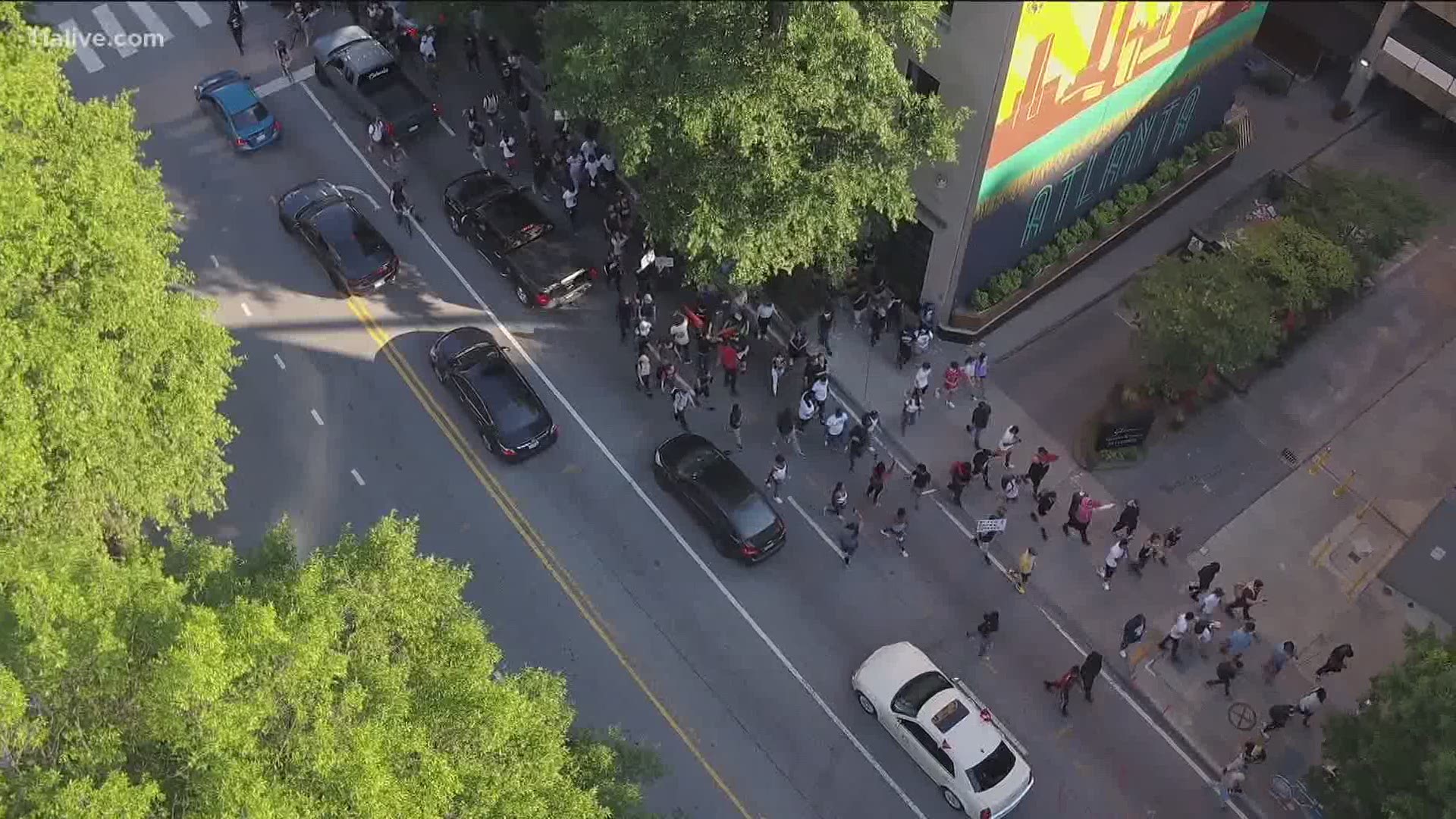 A look at 36 hours of protest in Atlanta.