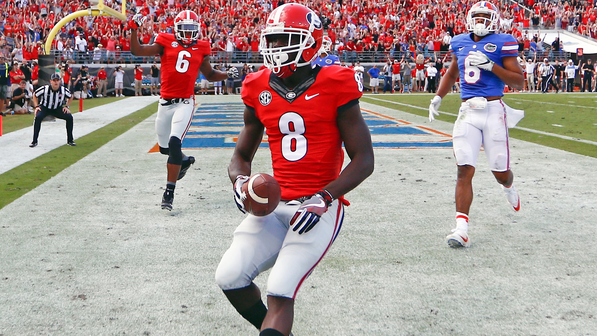 Of his final 16 games with UGA, dating back to the 2017 campaign, Ridley (13 career TDs) found the end zone at least once nine different times.