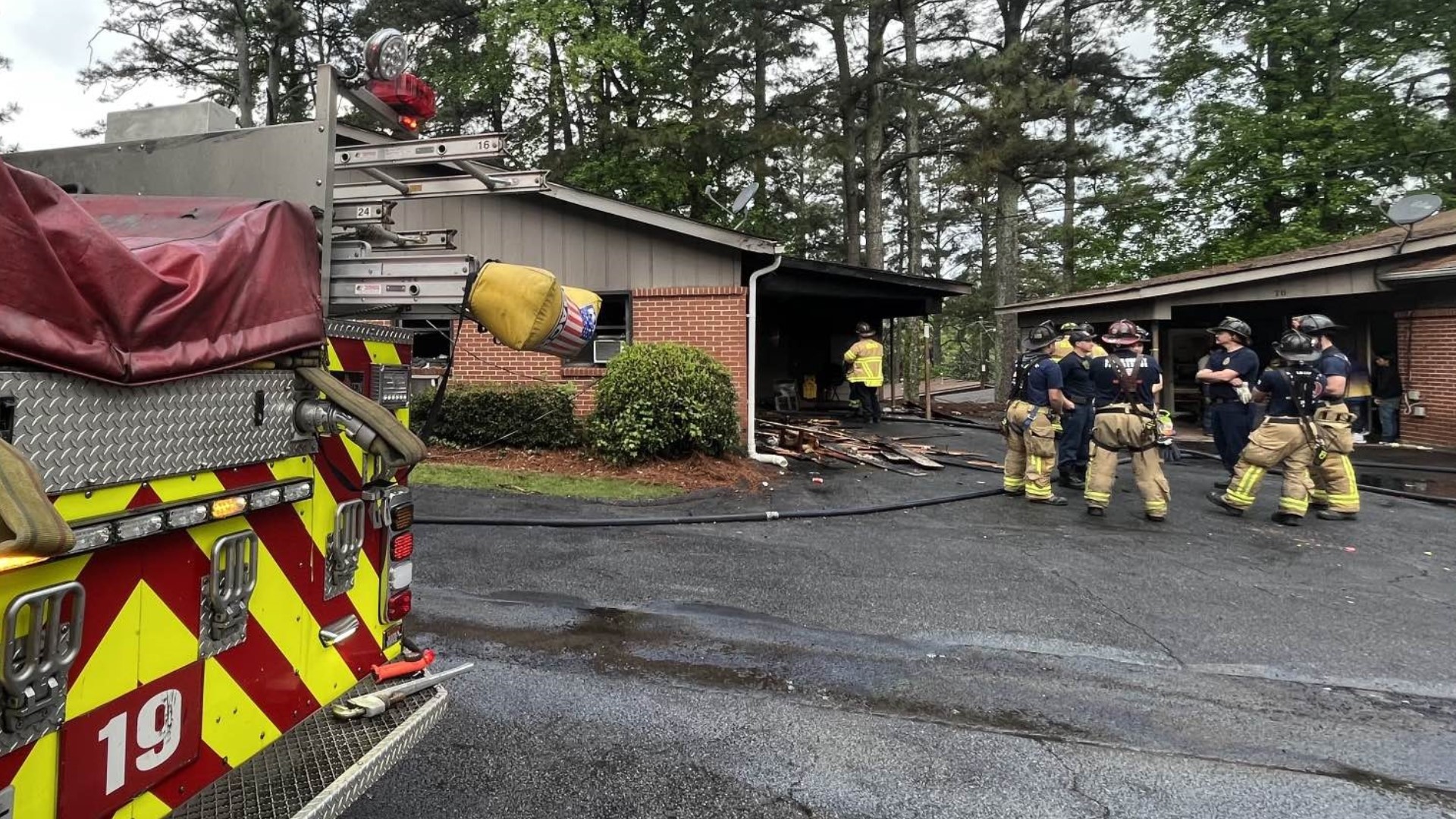 It happened at the Chamblee Heights apartments around 5 a.m.