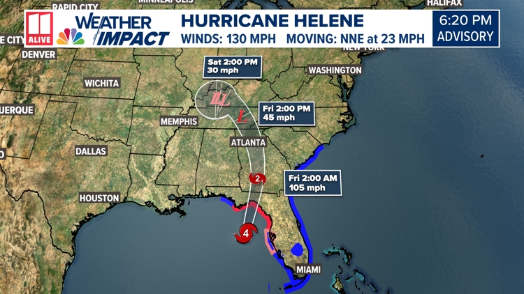 Hurricane Helene | What was the final path of the storm? | 11alive.com