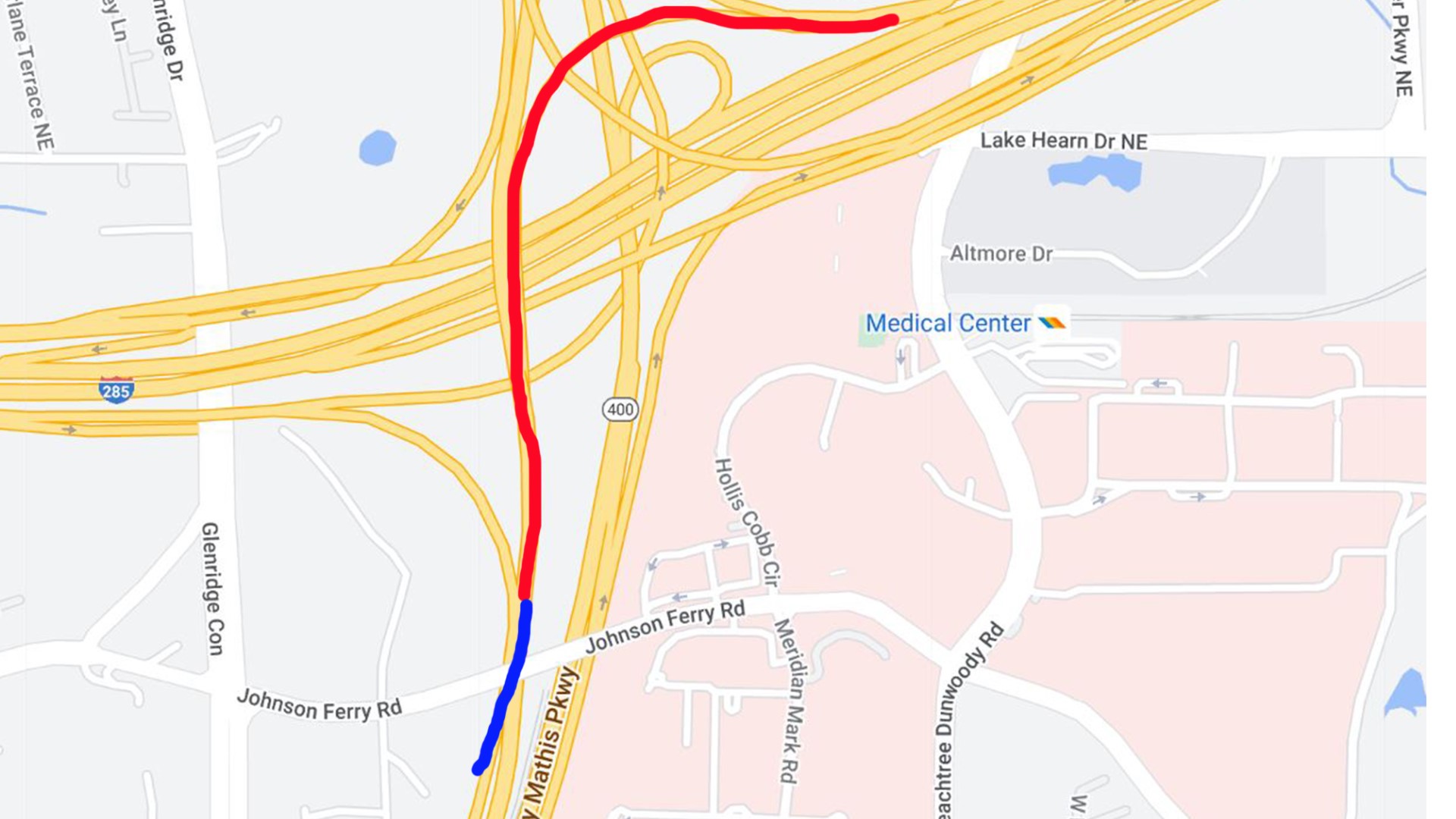 Glenridge Connector Sandy Springs GA 400 I 285 issue | 11alive.com