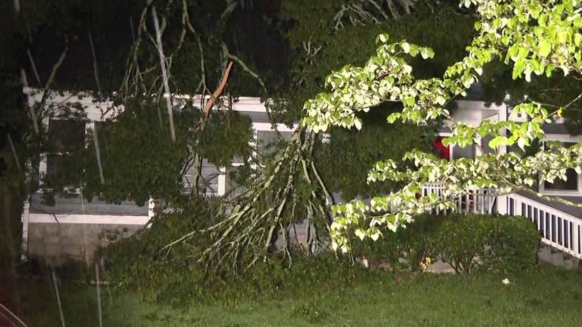 Atlanta woman injured as tree falls on Grove Park house