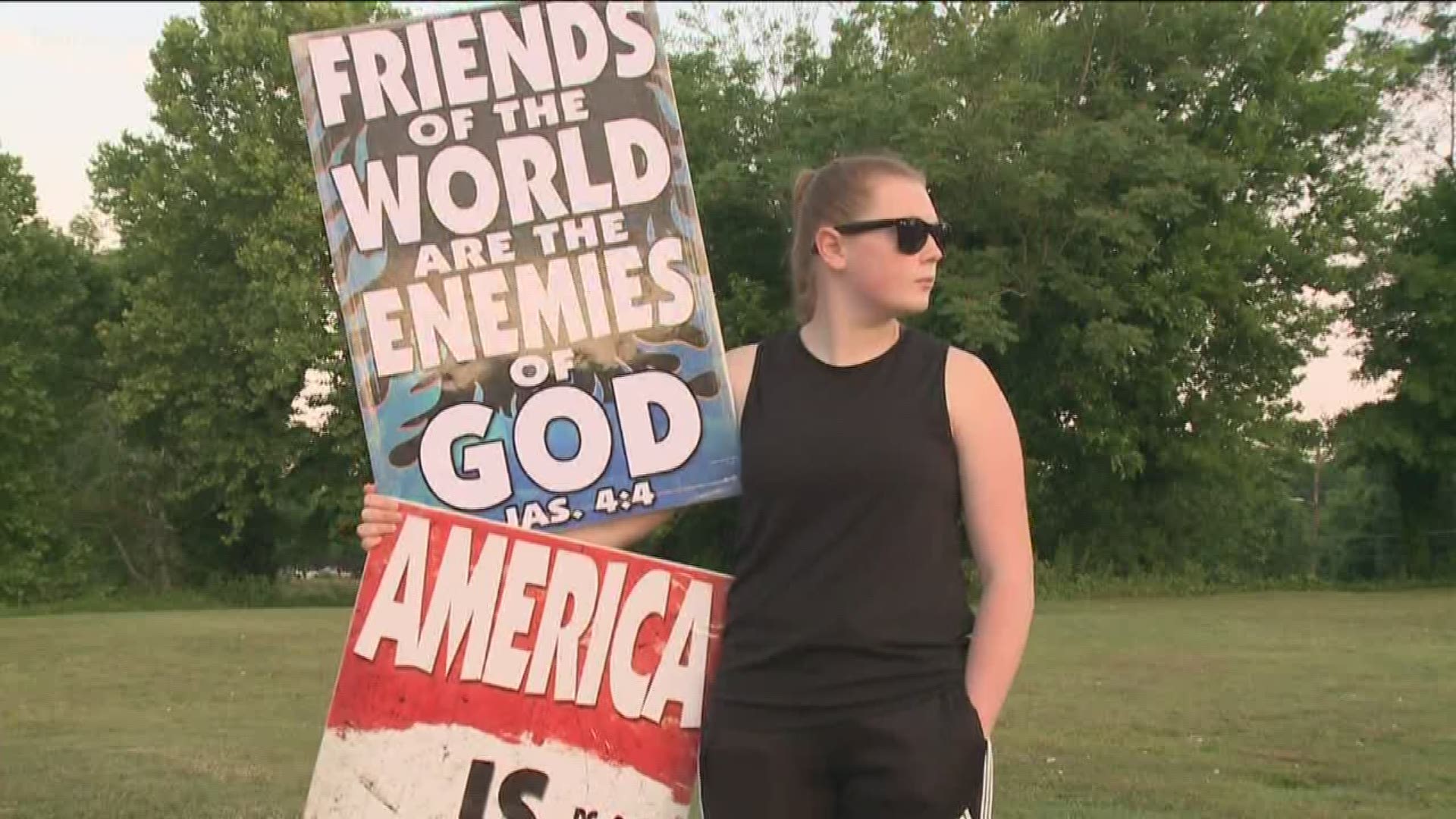 The demonstrators, from the Westboro Baptist Church in Topeka, Kan., have, for many years, been known for their hate speech which has fueled their nationwide protests.