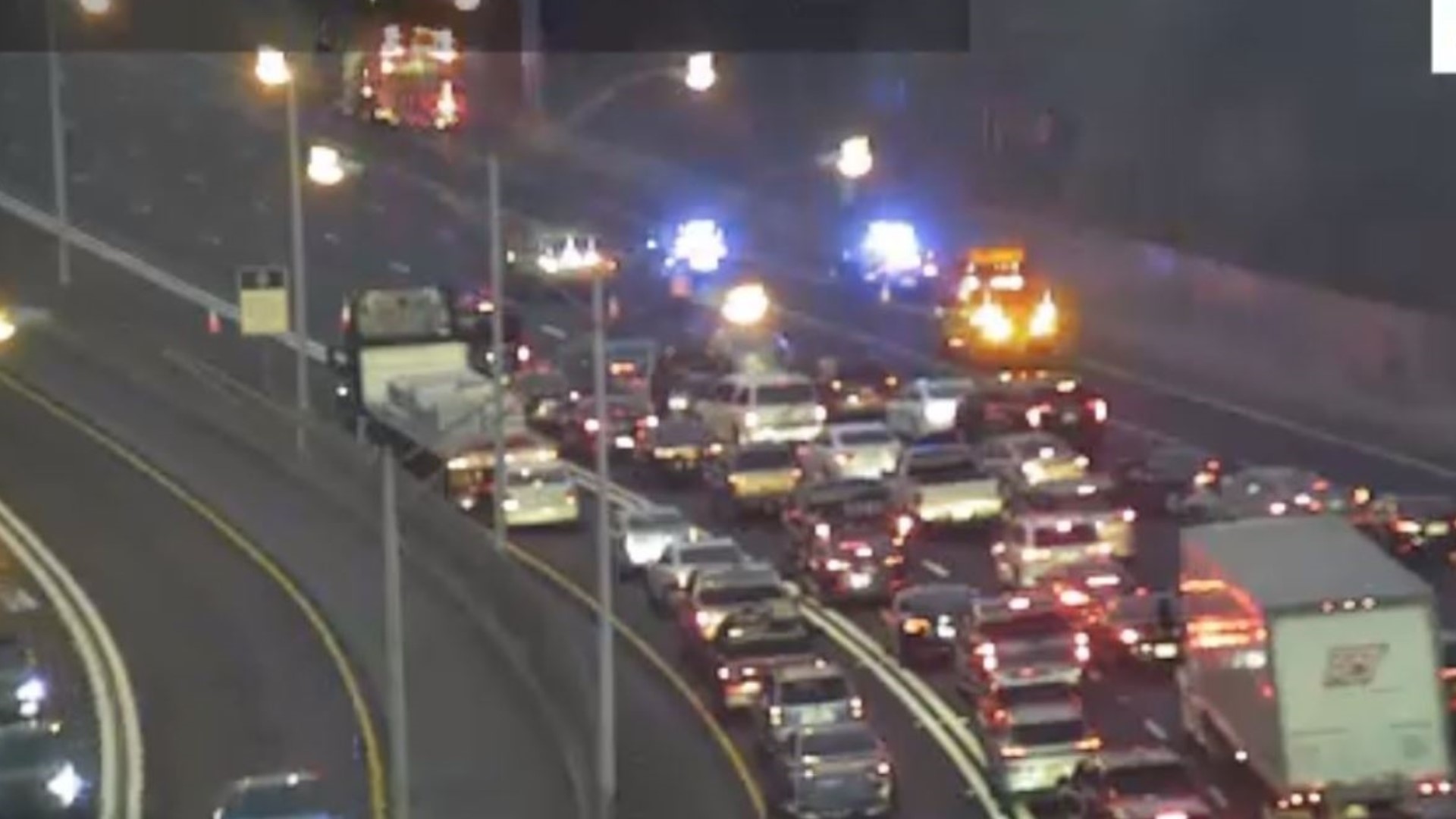 I 75 North traffic Atlanta Northside Drive stopped for fire