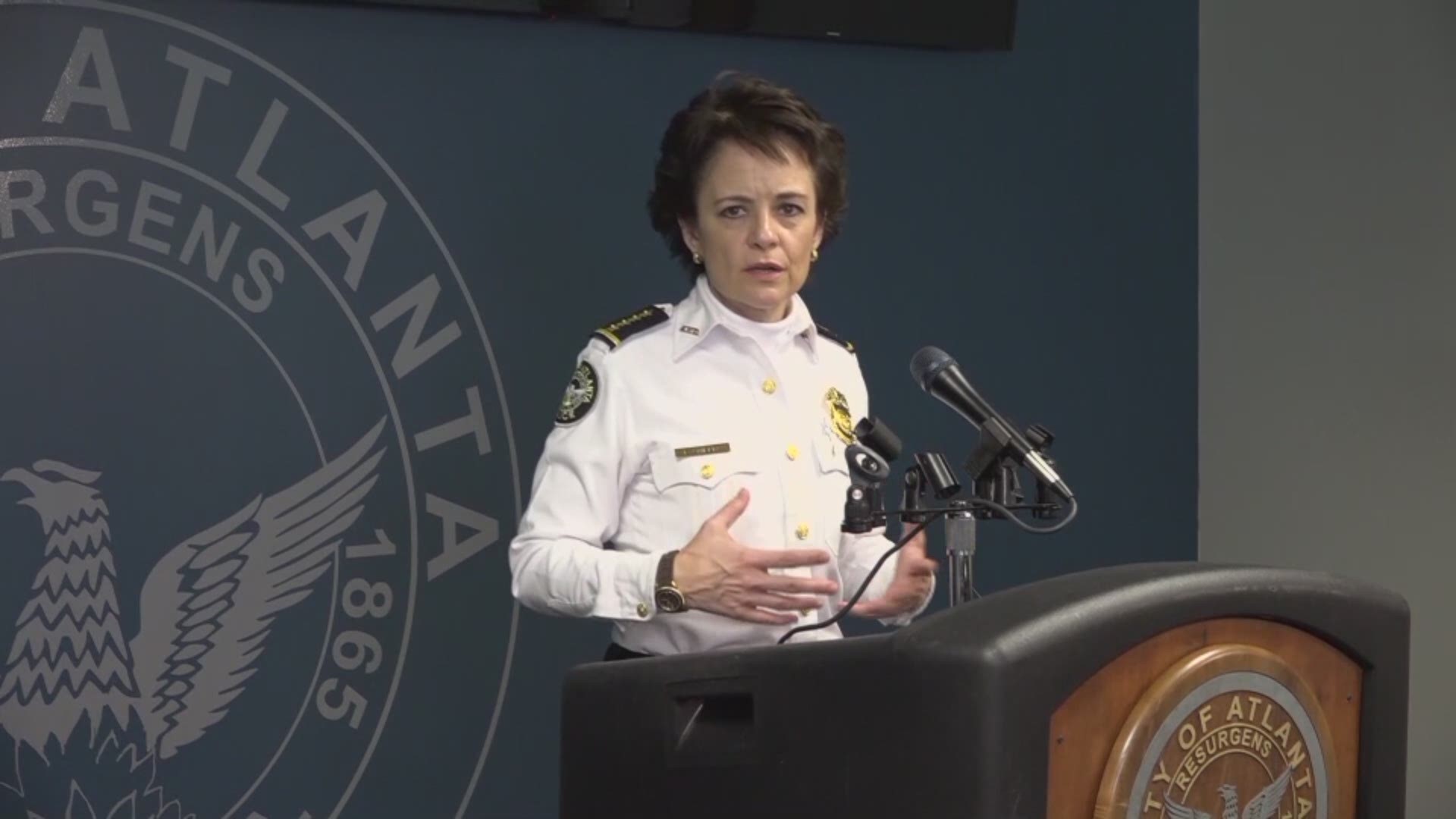 Atlanta Police Chief Erika Shields discusses sex trafficking arrests in metro Atlanta during the Super Bowl period.