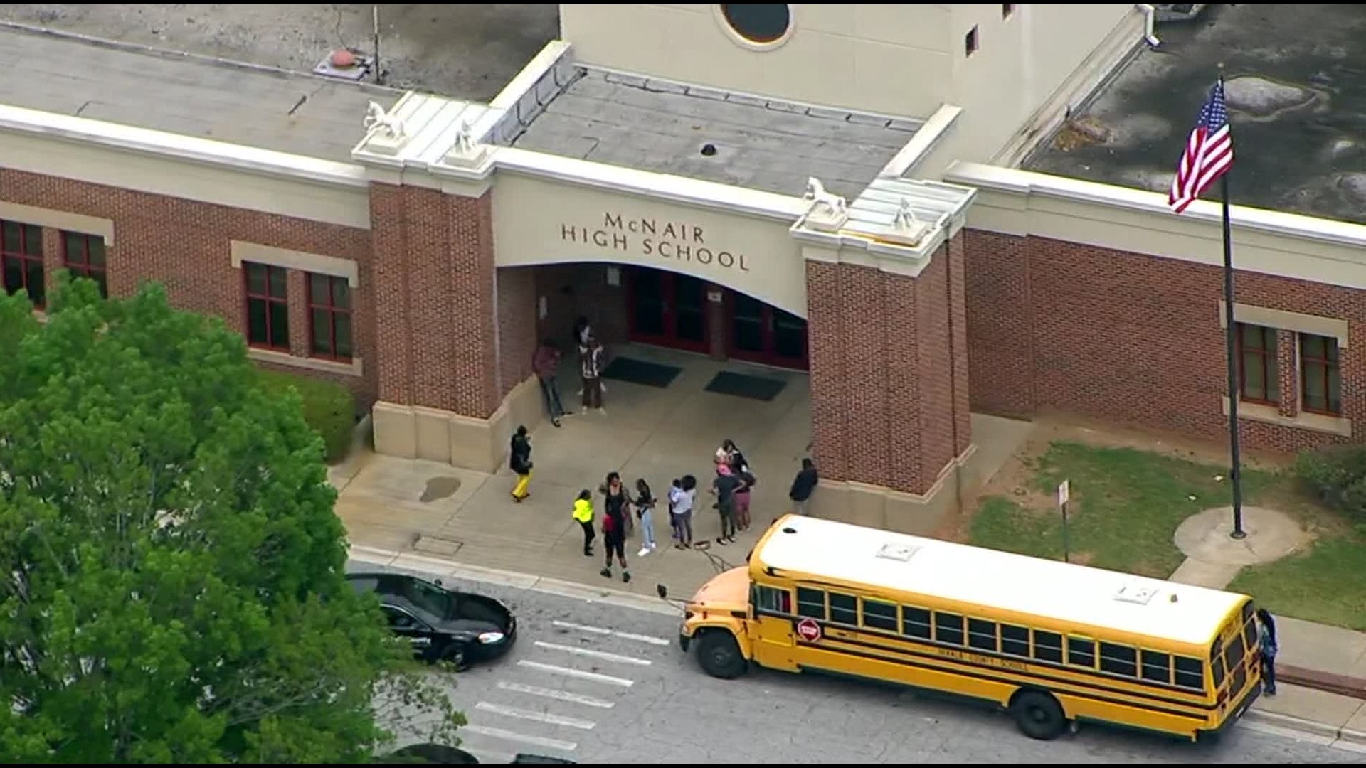 Some students at McNair High School were treated after being pepper-sprayed at school, according to DeKalb County Fire officials.