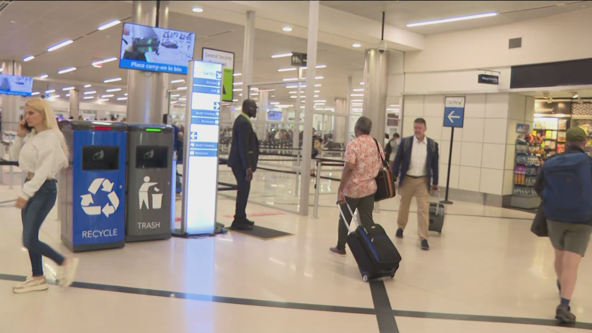 Close to 105,000 passengers are expected to travel to and through the airport on July 5.p