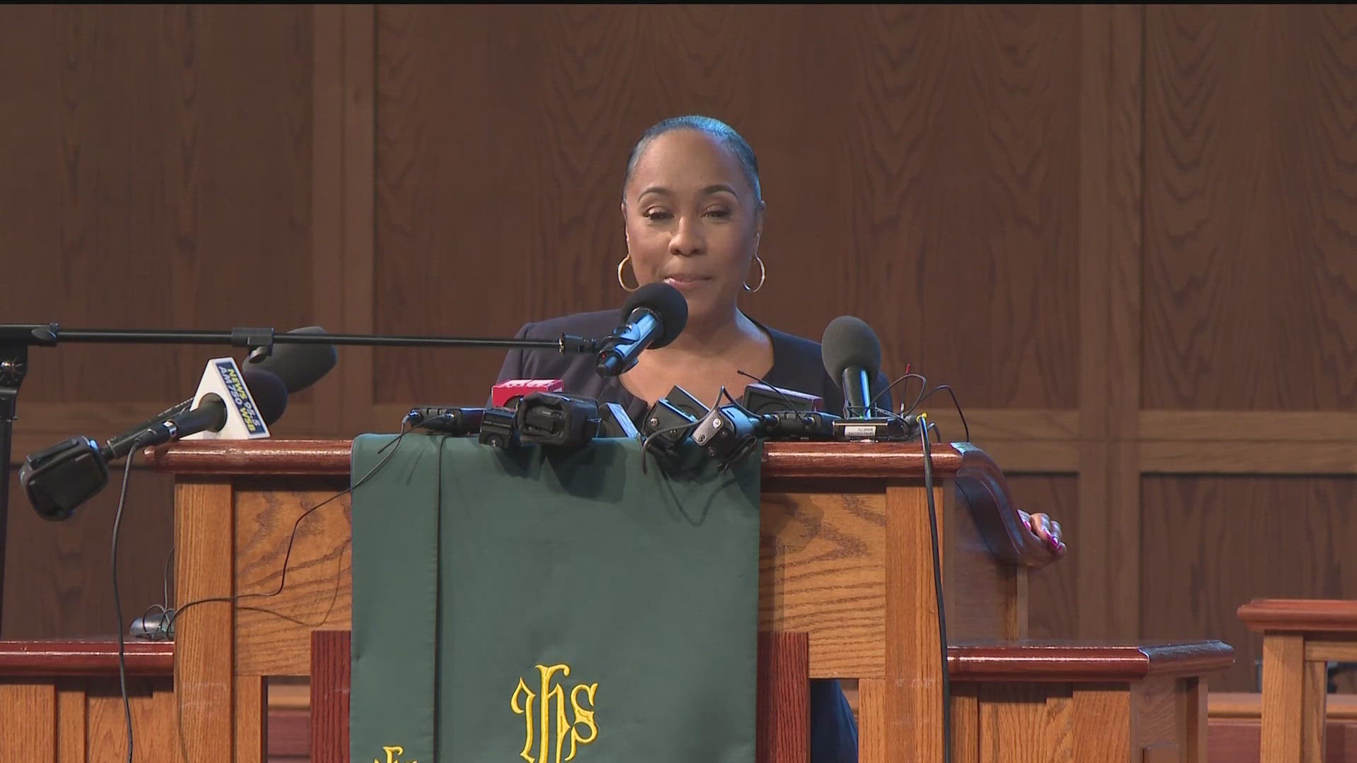 Fulton County District Attorney Fani Willis spoke about her challenges and goals on Thursday at Turner Chapel AME Church in Marietta.